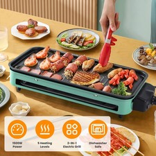 Electric BBQ Grill 2 in 1 Electric Indoor Gri...