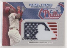 2017 Topps MLB Independence Day Silhouetted Batter Logo Maikel Franco Patch fm0