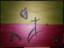 Ode to Dali - OOAK Mixed Media Acrylic Painting on Stretched Canvas