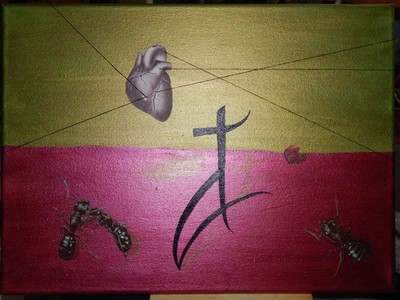 Ode to Dali - OOAK Mixed Media Acrylic Painting on Stretched Canvas