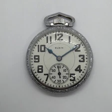 Elgin 21 J A5P BW Raymond Grd 478 Railroad Grade Antique Pocket Watch 16s Runs