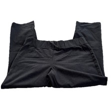 Chico's Weekend Size 3 Dark Gray Stretch Pull on Tapered Leg Ankle Pants NEW