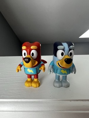 Moose Bluey Rusty & Bluey Replacement Figures Go-Kart LOT Of 2 Figurines 2.5 