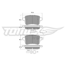 Satz Bremsbeläge Bremsklötze hinten für Alfa Romeo Giulietta 940 | 24203596