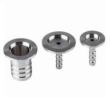 Fit Tube 6-25mm Barbed KF10-KF50 SUS304 Sanitary Vacuum Tri Clamp Pipe Fitting