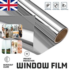 Silver Reflective One Way Mirror Window Film Mirrored Privacy Glass Solar Tint