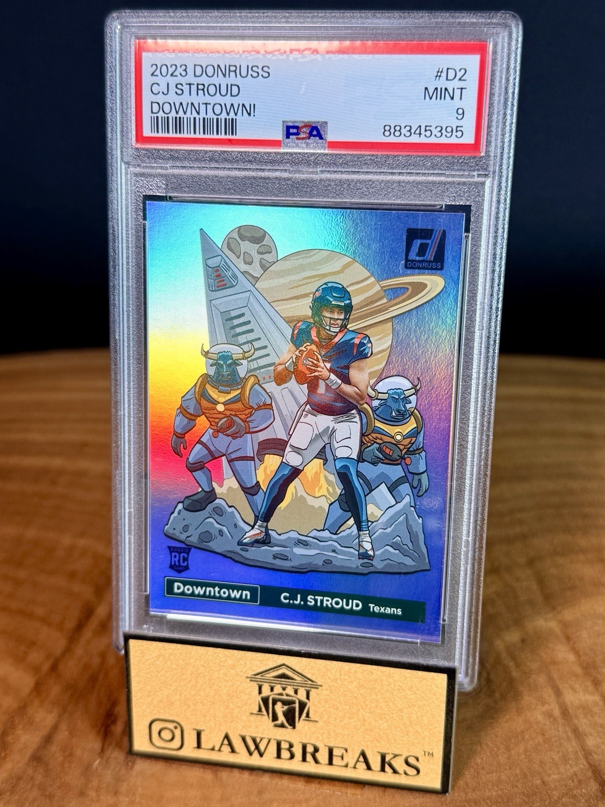 2023 DONRUSS DOWNTOWN! - RC ROOKIE #D2 - CJ STROUD - PSA 9