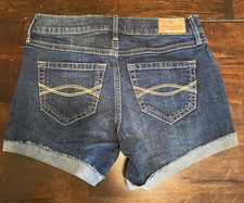 ABERCROMBIE 1892 Kids Distressed Denim Mid-Rise Midi Girl  s Shorts 13/14 EUC