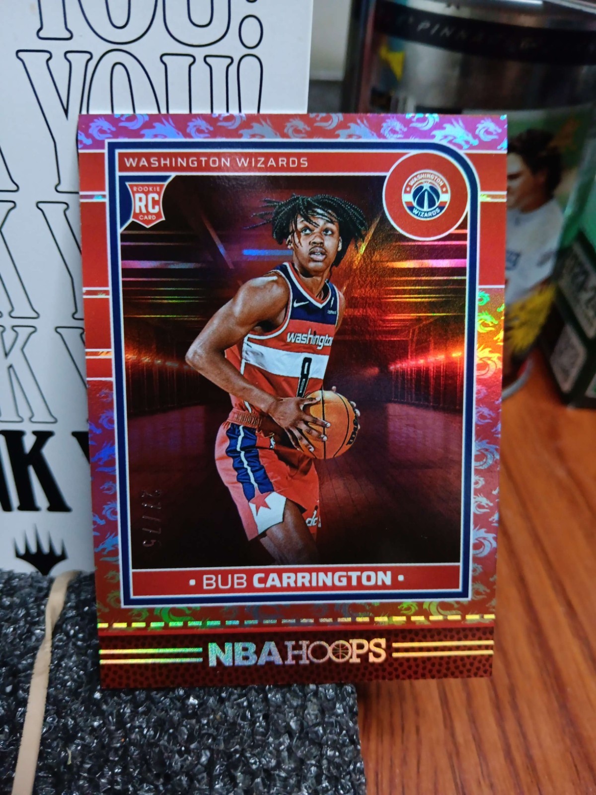 2024-25 Panini Nba Hoops - Rookies Bub Carrington #244 Dragon Year /75 (RC)