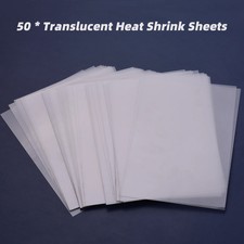50Pcs Shrink Films Kit Shrinky Art Film Paper Heat Shrink Sheets For DIY Craft