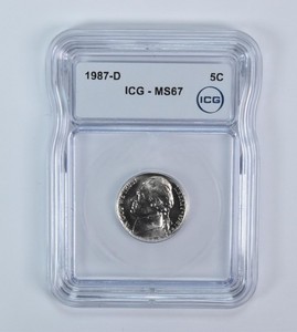 1987-D Jefferson Nickel MS67 ICG *9079