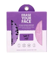 Reusable Makeup Removing Cloths Erase Your Face Travel Reusable Sensitive 2 Pack