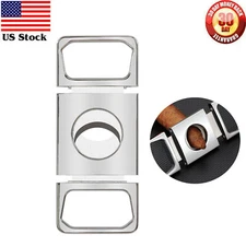 Galiner Cigar Cutter Stainless Double Blades Guillotine Knife Pocket Scissors