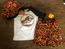 NWT Gymboree boy 3-piece Jurassic park dinosaur rashguard SET 18 24 2 2T TWINS