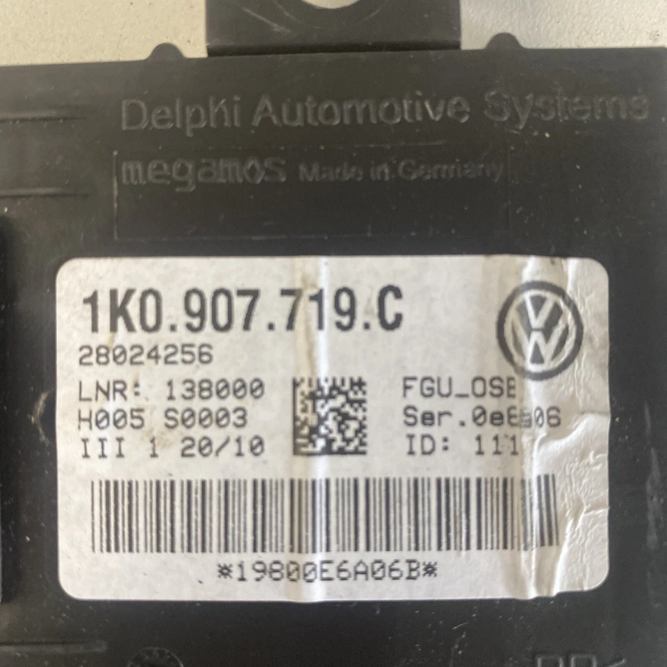 2005 VOLKSWAGEN GOLF MK5 анти кражи сигнализации управления ECU модуль 1k0907719 - Изображение 4 из 4