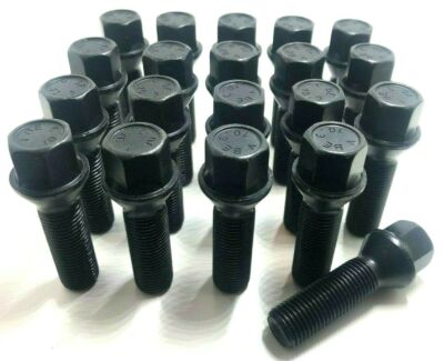16 x ALLOY WHEEL BOLTS BLACK EXTENDED AUDI VW SEAT M14 x 1.5 40MM