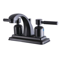 Kingston Brass KB4645DL 4" Centerset Bathroom Faucet with Retail Pop-Up, Bronze
