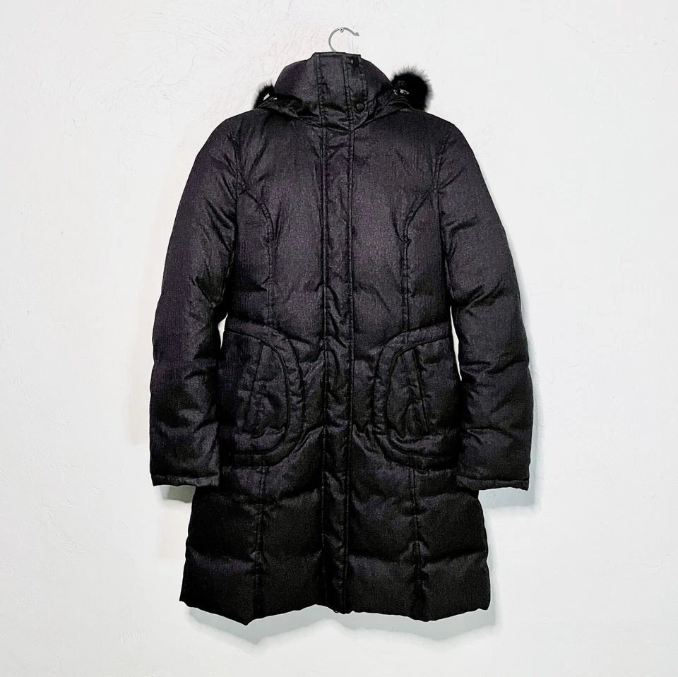 Abrigo acolchado con capucha de piel de zorro genuino Soia & Kyo, mediano Foto 2 de 4