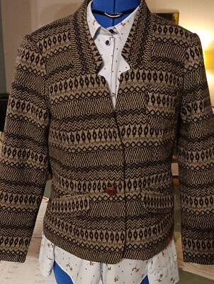 Ganz tolle Wollmischung Jacke Esprit neu Stehkragen dezent gemustert 36 38 S