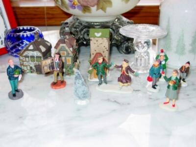 (8) LEMAX Christmas Figures - Village People: Children, Painter, Skaters, & More