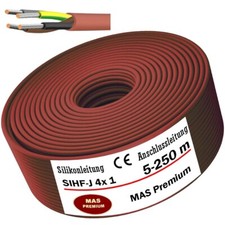 5-250 m silicone cable silicone cable sauna cable SIHF-J 4 x 1 flexible for d...