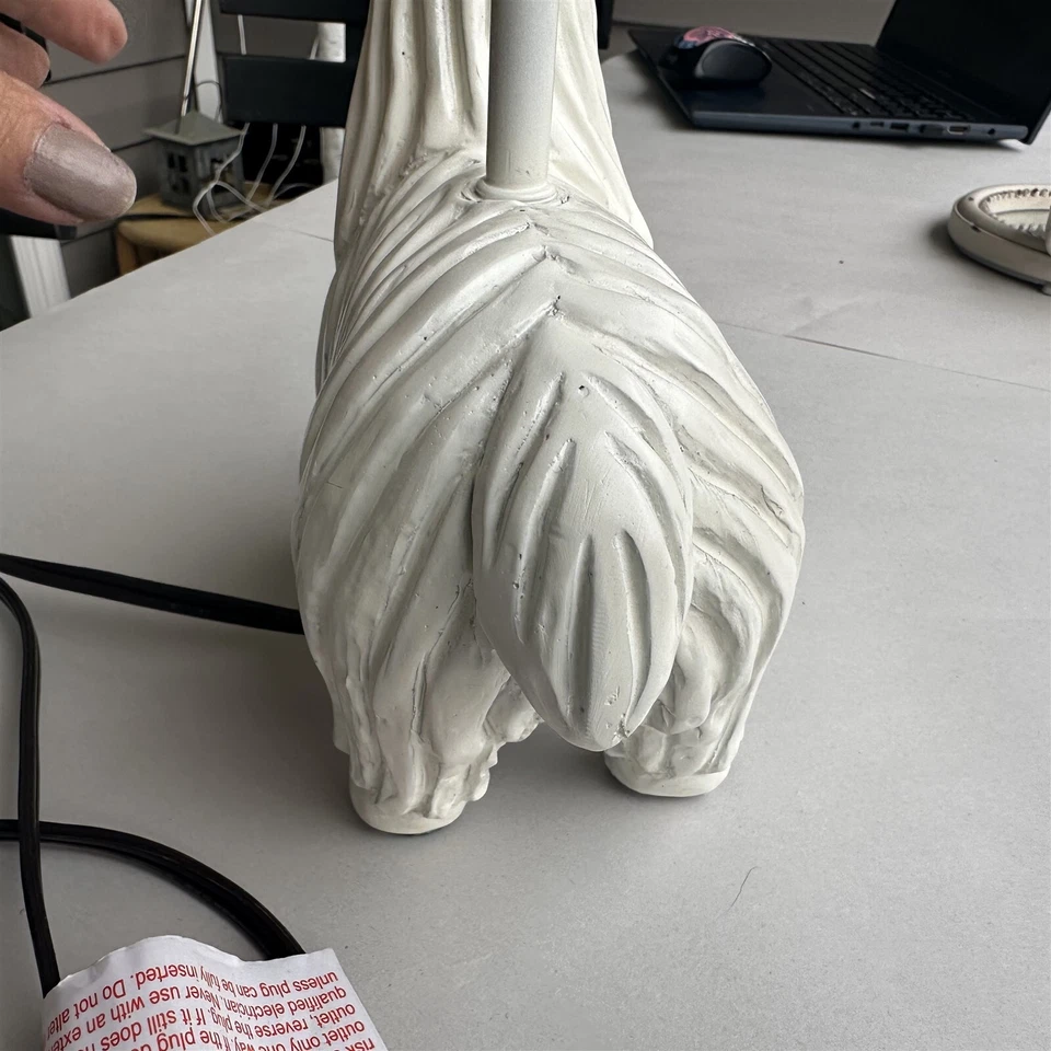 LÁMPARA DE MESA LAMA Lámpara de Acento BLANCA FIGURAL Guardería de Pie Granja Boho Foto 3 de 4