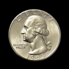1963 (P) Washington Quarter 90% Silver UNC BU Rare Type B Reverse