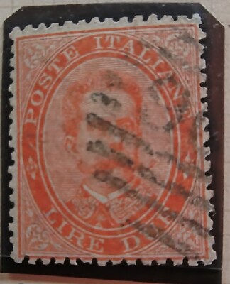 1879 Kingdom Umberto 1st 2 Lire Vermilion used