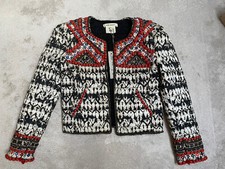 Rare Isabel Marant Womens H&m Beaded Sequin Quilted Jacket Coat 34
