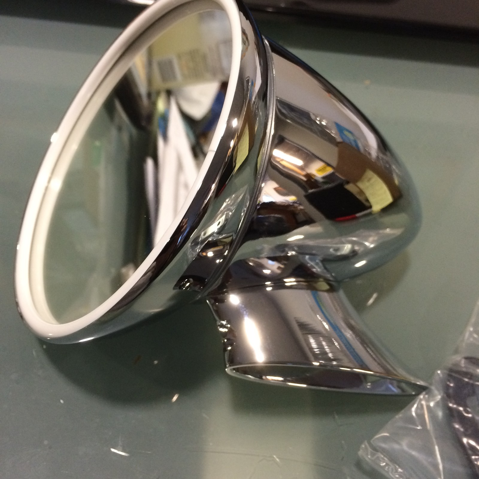  Alfa Romeo BMW Datsun Fiat Lotus Lancia Mini Large Bullet Mirror Real Chrome