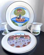 Villeroy & Boch Naif Cake Stand Platter Pitcher Candle Holder