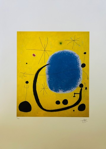 Joan Miro "The Gold of the Azure" Limited Signed (21/150) Off Set Lithograph