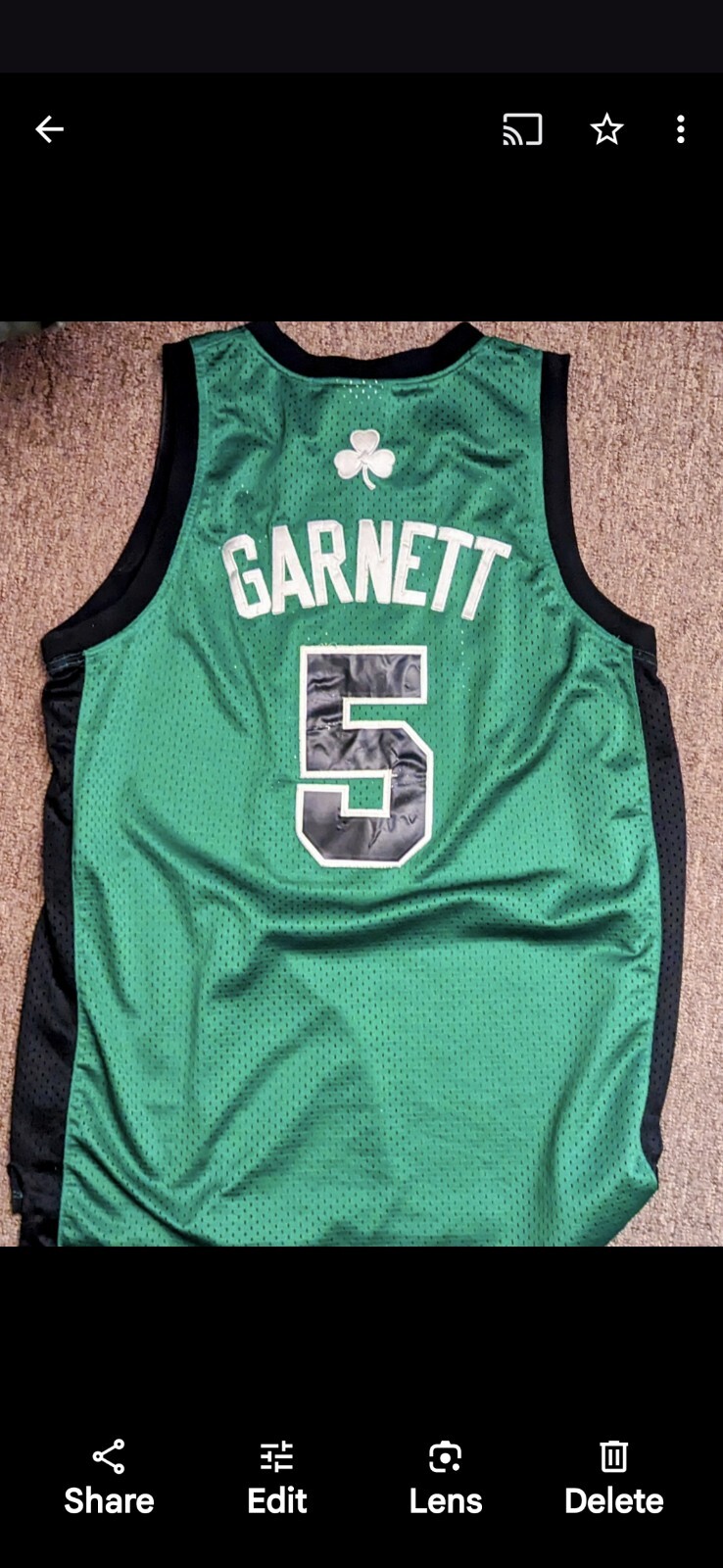 Boston Celtics Kevin Jersey XL Green And Black Used eBay