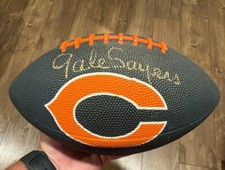 Vintage Gale Sayers Autographed Chicago Bears Licensed Football Signed Gold Ink
