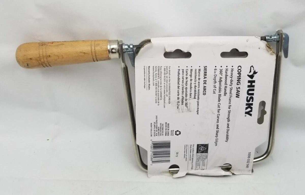 Husky Coping Saw 1000 032 941 Steel Frame Hardwood Handle 6