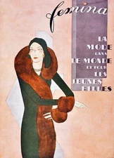 Poster print.Interior design Art.Retro fashion.Femina french.6352