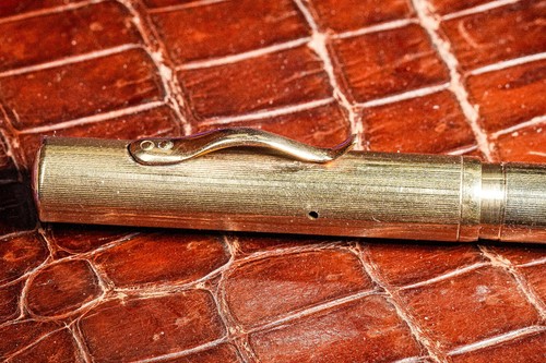 Classy Art Deco Antique 14k Nib Gold Filled Fountain Pen Desk Writing Accessory - Picture 13 of 15