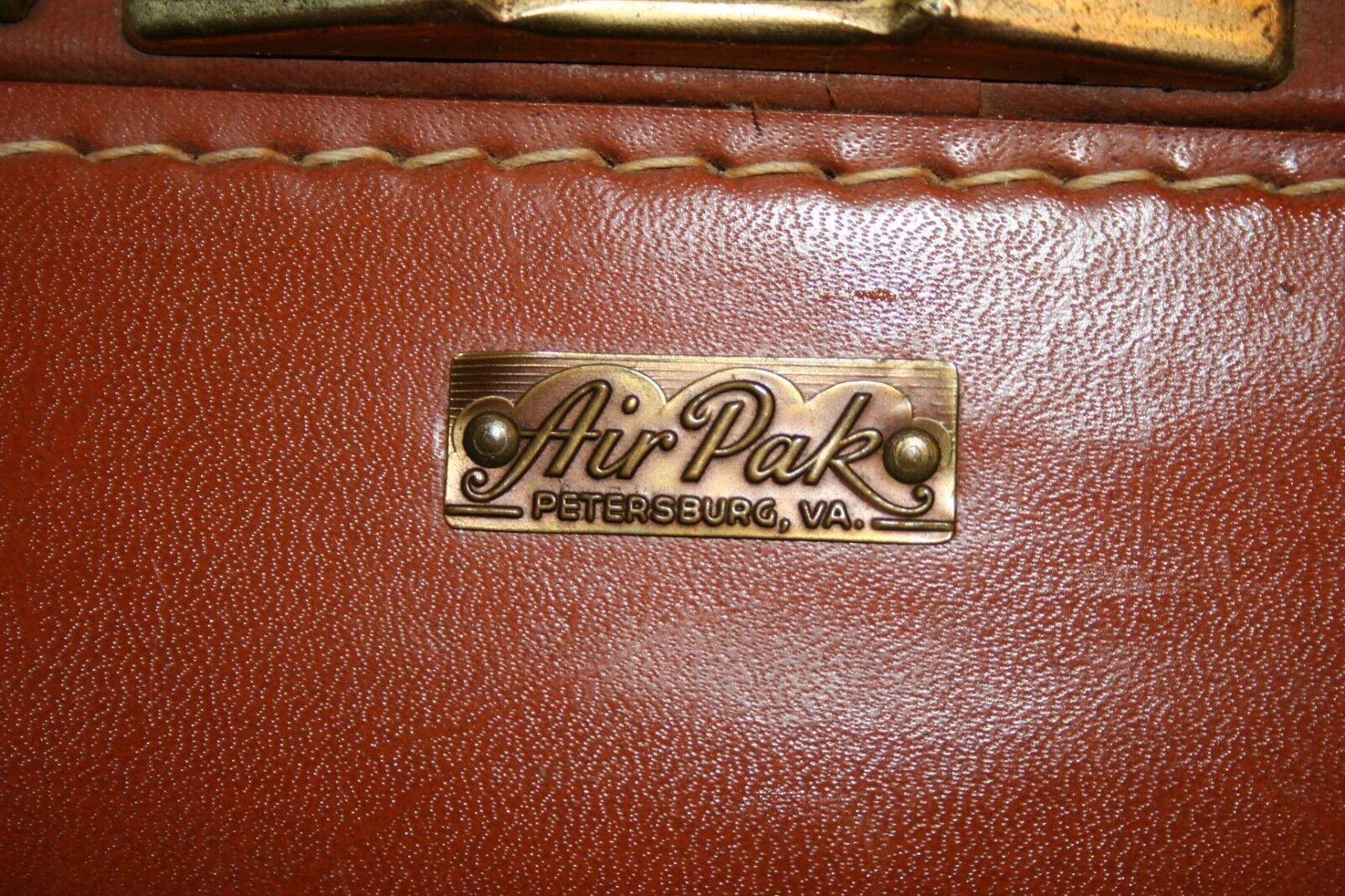 VTG Leather Suitcases Hard Shell RETRO AIR-PAK PAIR 1950s