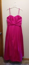Formal Pink Bridesmaid Dress, Crisscross Straps, Straight Straps, or Strapless