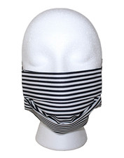 Black  White Stripe  Reusable Pocket Face Mask Adult Large Handmade