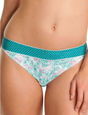 Freya grüner Tanga 10 Blumen & Tupfen Secret Garden Breeze Stil 1377 Höschen