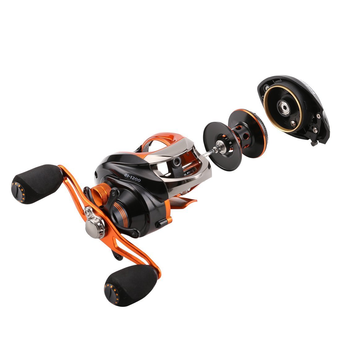 OS1200 Baitcasting Fishing Reel Super Light 6.5Ozs Anti-Corrosive 14BB Reel 