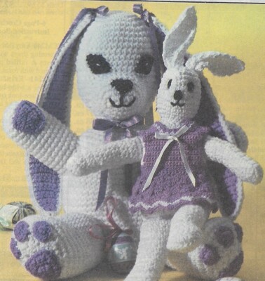 Floppy-Eared Rabbit + White Rabbit Toys crochet pattern instructions