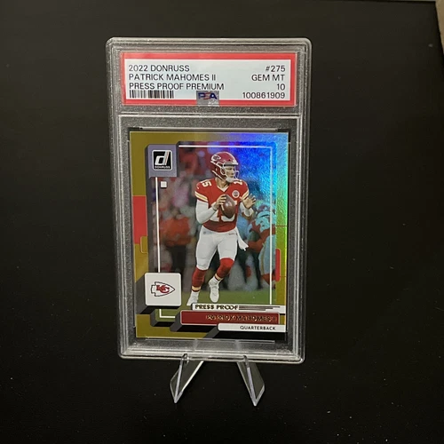 2022 Panini Donruss Gold Press Proof Premium Patrick Mahomes PSA 10 Gem Mint