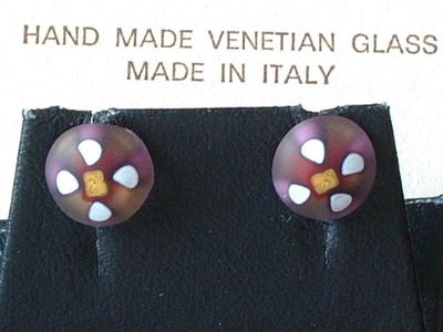 Venezianische Millefiori Ohrstecker - Murano Glas Ohrringe - Biancardi Venezia -