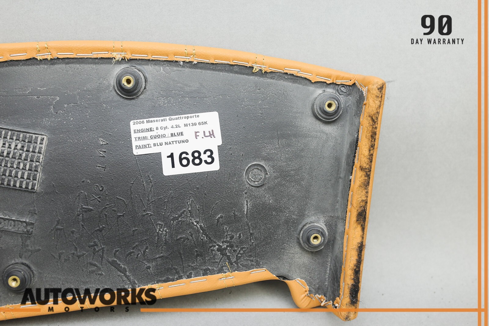 03-08 Maserati Quattroporte M139 Front Left Side Door Panel Leather Trim OEM