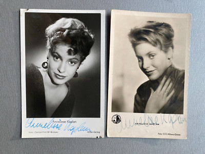 2x ANNELIESE KAPLAN ( 2020) signed original  2 Autogrammkarten 9x14 Autogramm