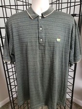 Augusta Masters PGA Men's golf Shirt XL green Striped 100 Cotton so soft 