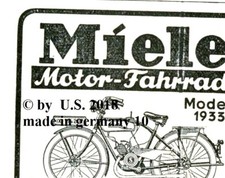 MIELE MOTOR Fahrrad Modell 1933  historische ...