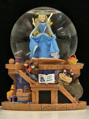 The Disney Store 2 3/4'' Princess Cinderella Snow Globe Collectible Figurine-(H)
